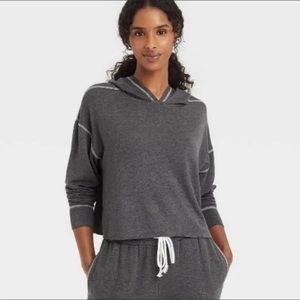 Colsie Dark Gray Cropped Hoodie
